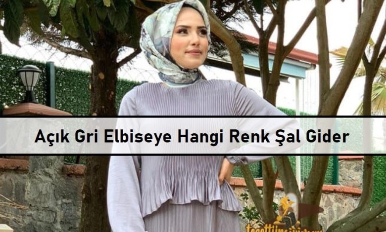 Açık Gri Elbiseye Hangi Renk Şal Gider ana